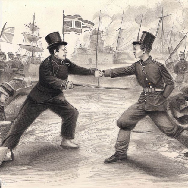 China and Britain Face Off During Boxer Rebellion – DALL-E Image Creator